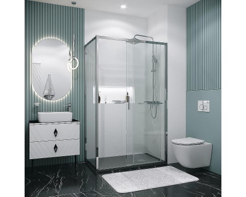Душевой уголок Grossman Style 120х90 120.K33.05.1290.10.00 профиль Хром стекло прозрачное