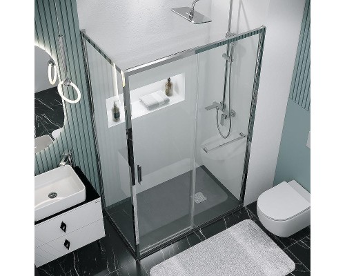 Душевой уголок Grossman Style 120х90 120.K33.05.1290.10.00 профиль Хром стекло прозрачное