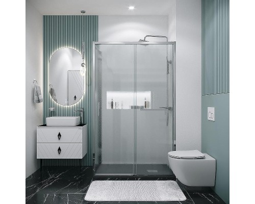 Душевой уголок Grossman Style 120х70 120.K33.05.1270.10.02 профиль Хром стекло шиншилла