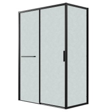Душевой уголок Grossman Style 100х90 120.K33.05.1090.21.02 профиль Черный матовый стекло шиншилла