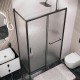 Душевая стенка Grossman Style 80 200.K33.05.80.21.02 профиль Черный матовый стекло шиншилла