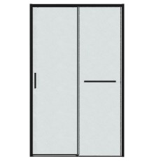 Душевая дверь Grossman Style 100 100.K33.05.100.21.02 профиль Черный матовый стекло шиншилла