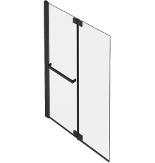 Шторка на ванну Jacob Delafon Adequation E4931-BL профиль Черный стекло прозрачное