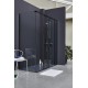 Душевая стенка Jacob Delafon Contra 80 E22FC80-BL профиль Черный матовый стекло прозрачное