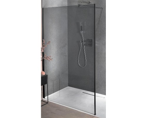Душевая перегородка Jacob Delafon Contra Walk In 120 E22W120-BLV профиль Черный стекло Серое