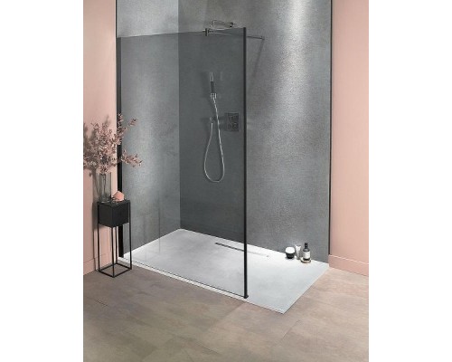 Душевая перегородка Jacob Delafon Contra Walk In 140 E22W140-BLV профиль Черный стекло Серое