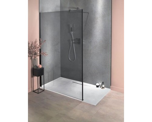 Душевая перегородка Jacob Delafon Contra Walk In 140 E22W140-BLV профиль Черный стекло Серое