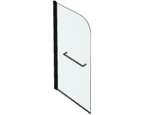 Шторка на ванну Jacob Delafon Odeon Up 80x145 E4932-BL профиль Черный матовый стекло прозрачное