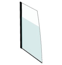 Шторка на ванну Jacob Delafon Serenity 90x145 E4933-BL профиль Черный матовый стекло матовое