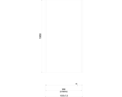 Душевая стенка Kerama Marazzi Lindo 100 LN.100.FP.CR профиль Хром стекло прозрачное