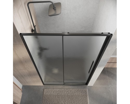 Душевая дверь Niagara Nova 110 L NG-34-L11CHGR профиль Графит матовый стекло шиншилла