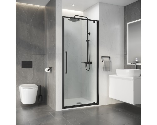 Душевая дверь Niagara Nova 100 NG-35-10AGR профиль Графит матовый стекло прозрачное