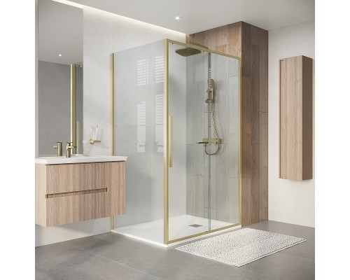 Душевой уголок Niagara Nova 130х80 NG-44-13ASG-A80SG-34 профиль Золото брашированное стекло прозрачное