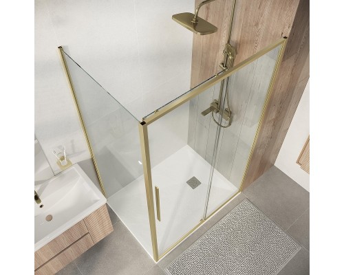 Душевой уголок Niagara Nova 130х80 NG-44-13ASG-A80SG-34 профиль Золото брашированное стекло прозрачное