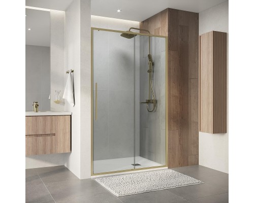 Душевая дверь Niagara Nova 120 NG-44-12ASG профиль Золото брашированное стекло прозрачное