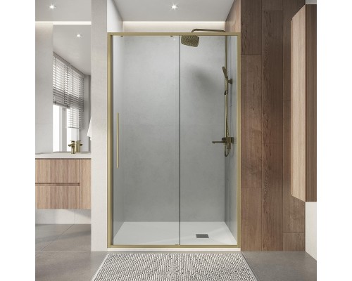 Душевая дверь Niagara Nova 120 NG-44-12ASG профиль Золото брашированное стекло прозрачное