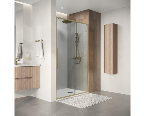 Душевая дверь Niagara Nova 120 NG-44-12ASG профиль Золото брашированное стекло прозрачное