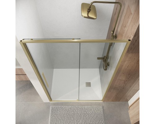 Душевая дверь Niagara Nova 120 NG-44-12ASG профиль Золото брашированное стекло прозрачное