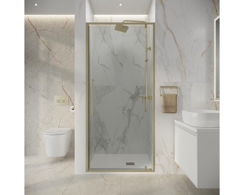 Душевая дверь Niagara Nova 80 NG-45-8ASG профиль Золото брашированное стекло прозрачное