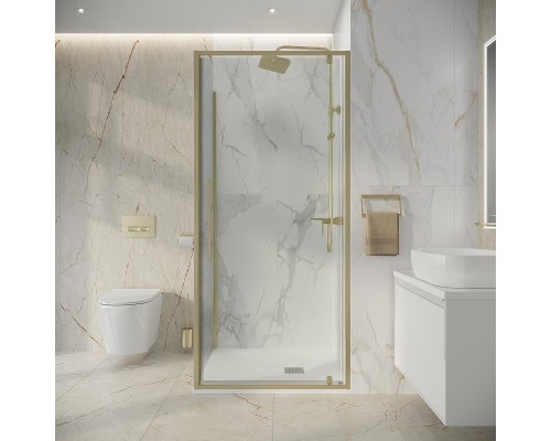 Душевой уголок Niagara Nova 80х90 NG-45-8ASG-A90SG-34 профиль Золото брашированное стекло прозрачное