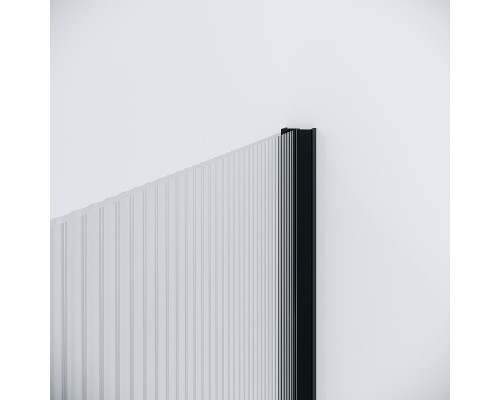 Душевая дверь Niagara Nova 100 L NG-84-L10FHB профиль Черный матовый стекло рифленое