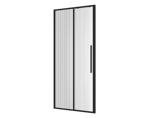 Душевая дверь Niagara Nova 90 L NG-84-L9FHB профиль Черный матовый стекло рифленое