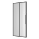 Душевая дверь Niagara Nova 90 L NG-84-L9FHB профиль Черный матовый стекло рифленое