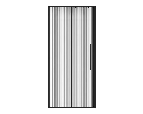 Душевая дверь Niagara Nova 90 L NG-84-L9FHB профиль Черный матовый стекло рифленое