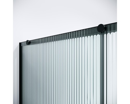 Душевая дверь Niagara Nova 90 L NG-84-L9FHB профиль Черный матовый стекло рифленое