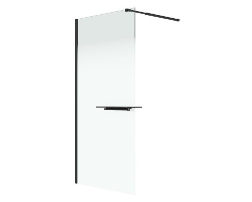 Душевая перегородка Niagara Nova 100 NG-582-10BLACK профиль Черный матовый стекло Белый градиент