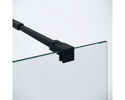 Душевая перегородка Niagara Nova 100 NG-582-10BLACK профиль Черный матовый стекло Белый градиент