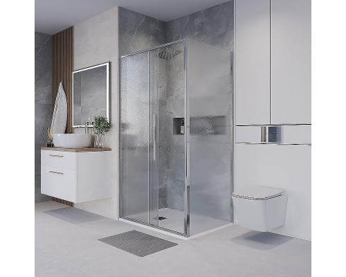 Душевой уголок Niagara Nova 140х100 NG-65-14CH-CH100-34 профиль Хром стекло шиншилла