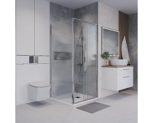 Душевая стенка Niagara Nova 80 NG-CH80-34 профиль Хром стекло шиншилла