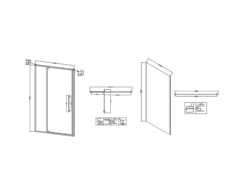 Душевой уголок Niagara Nova 120х100 NG-85-12AB-A100B-34 профиль Черный матовый стекло прозрачное