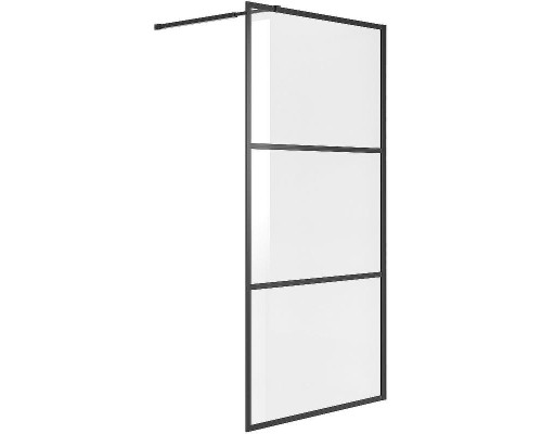 Душевая перегородка Niagara Nova 100 NG-688-10BLACK профиль Черный матовый стекло прозрачное