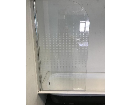 Шторка на ванну Parly F04 130х75 7177 профиль Хром стекло прозрачное