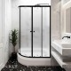 Душевой уголок Parly 80x120 R ZFM1201B R профиль Черный стекло матовое