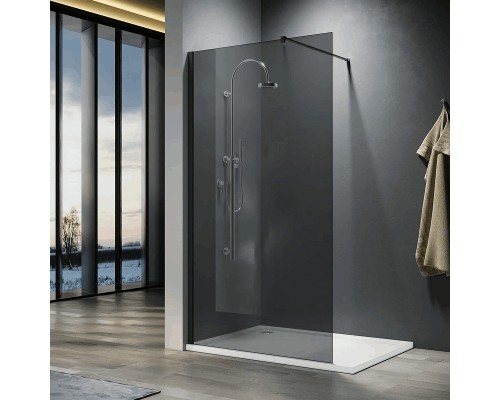 Душевая перегородка Parly 80 T80G профиль Черный стекло тонированное