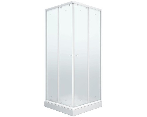 Душевой уголок Parly 80x80 ZFQ81 профиль Белый стекло матовое