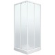 Душевой уголок Parly 80x80 ZFQ81 профиль Белый стекло матовое