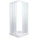 Душевой уголок Parly 80x80 ZFQ81 профиль Белый стекло матовое
