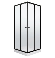 Душевой уголок Parly 80x80 ZFQ81B профиль Черный стекло матовое