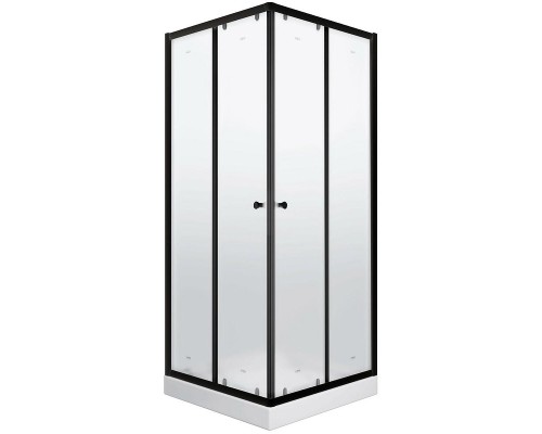 Душевой уголок Parly 80x80 ZFQ81B профиль Черный стекло матовое