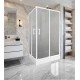 Душевой уголок Parly 120x80 ZQ121F профиль Белый стекло матовое