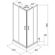 Душевой уголок Parly 120x80 ZQ121F профиль Белый стекло матовое