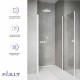 Душевая дверь Parly DE90F 90 11468 профиль Белый стекло матовое