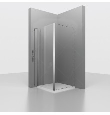 Душевая стенка RGW Z-050-1 80 352205108-11 профиль Хром стекло прозрачное