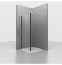 Душевая стенка RGW Z-050-1-B 100 352205100-14 профиль Черный стекло прозрачное