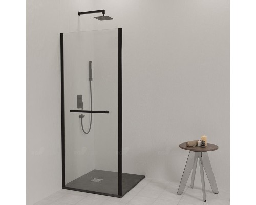 Душевая стенка RGW Z-060-1B 90 352206109-14 профиль Черный стекло прозрачное