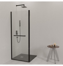 Душевая стенка RGW Z-060-3B 90 352206309-14 профиль Черный стекло прозрачное